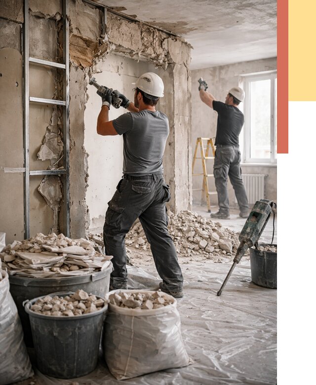 Демонтажные работы в Междуреченске от 2728 руб. — услуги и цена под ключ | ОТДЕЛОЧНИК-Мжд