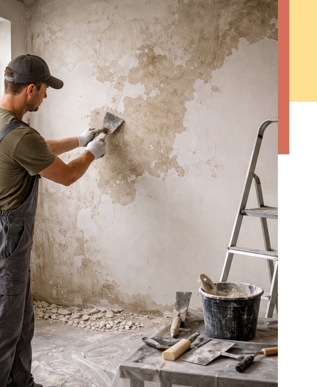 Снятие старой шпаклевки в Междуреченске от 1869 руб. — быстро и недорого | ОТДЕЛОЧНИК-Мжд