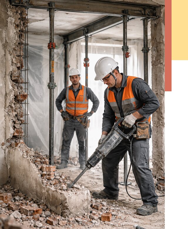 Снос несущих стен в Междуреченске от 10358 руб. — демонтаж несущей стены под ключ | ОТДЕЛОЧНИК-Мжд