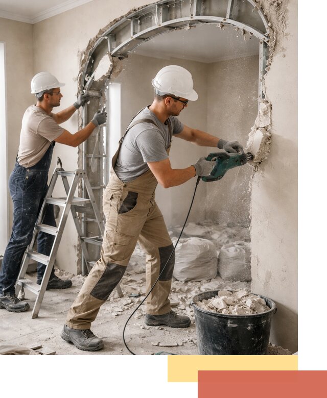 Демонтаж гипсокартонной арки в Междуреченске быстро и аккуратно