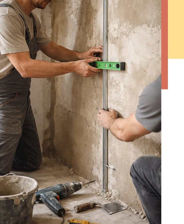 Установка штукатурных маяков в Междуреченске от 7074 руб. — быстро и недорого | ОТДЕЛОЧНИК-Мжд