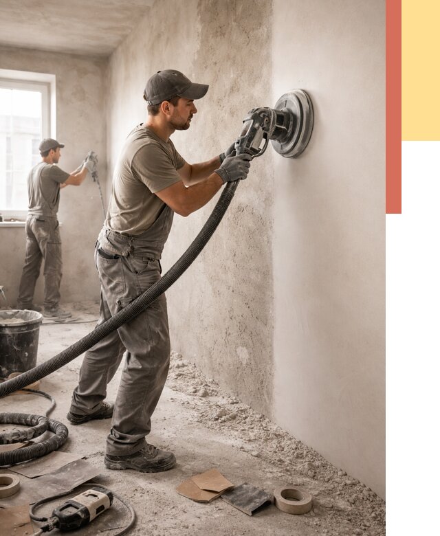 Шлифовка стен в Междуреченске от 1213 руб/м2 — быстро и недорого | ОТДЕЛОЧНИК-Мжд