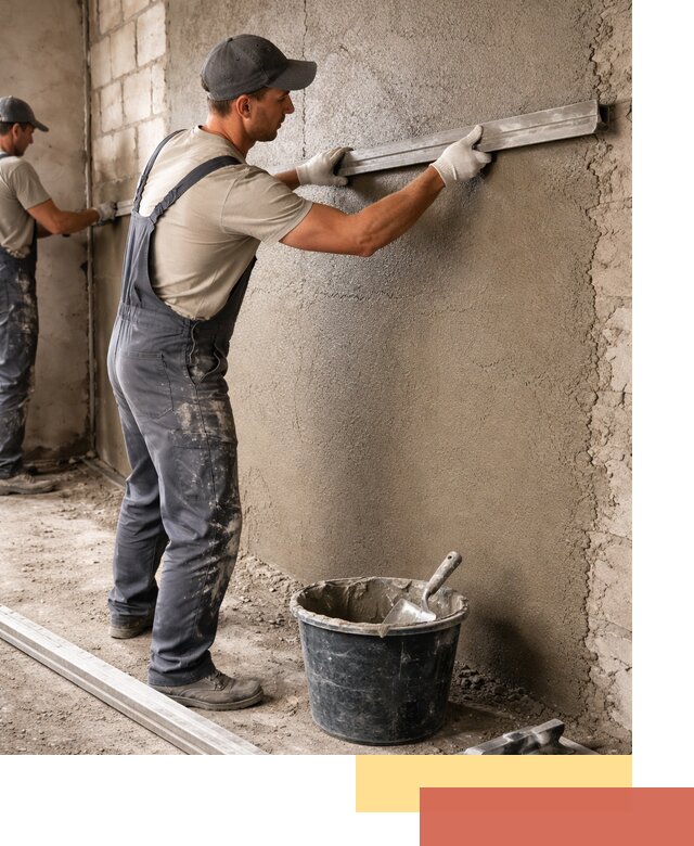 Штукатурка стен цементно-песчаная в Междуреченске профессионально