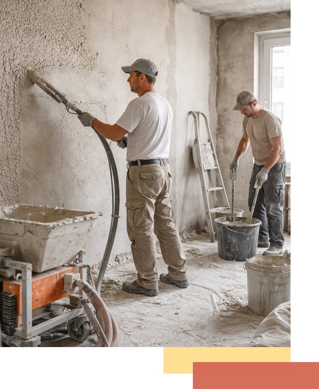 Машинная штукатурка стен в Междуреченске — быстро и качественно