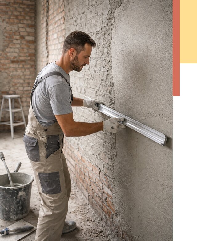 Штукатурка кирпичных стен в Междуреченске от 4547 руб/м2 — быстро и недорого | ОТДЕЛОЧНИК-Мжд