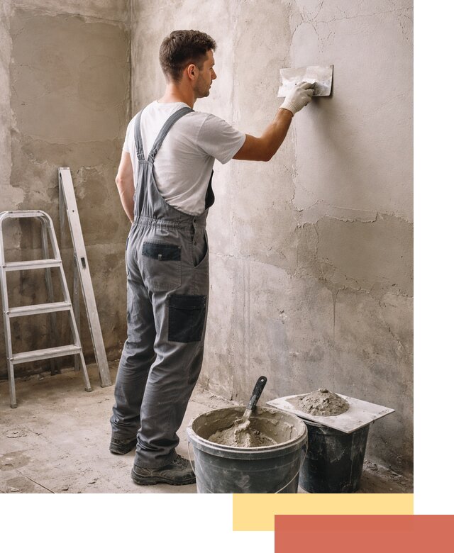 Штукатурка стен в ванной под ключ в Междуреченске