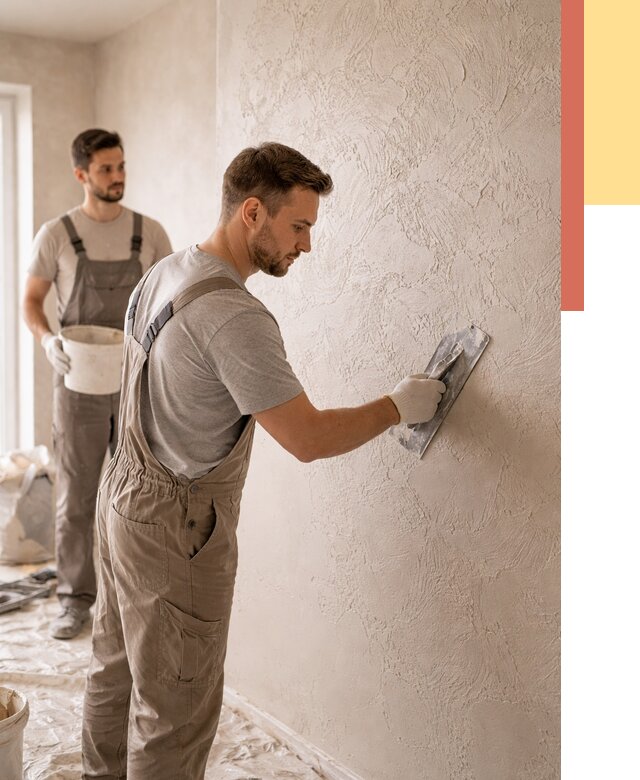 Фактурная штукатурка стен в Междуреченске от 4244 руб./м² — заказать под ключ | ОТДЕЛОЧНИК-Мжд