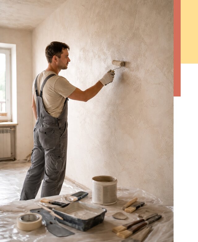 Нанесение лессирующей краски по декоративке в Междуреченске от 1768 руб. | ОТДЕЛОЧНИК-Мжд