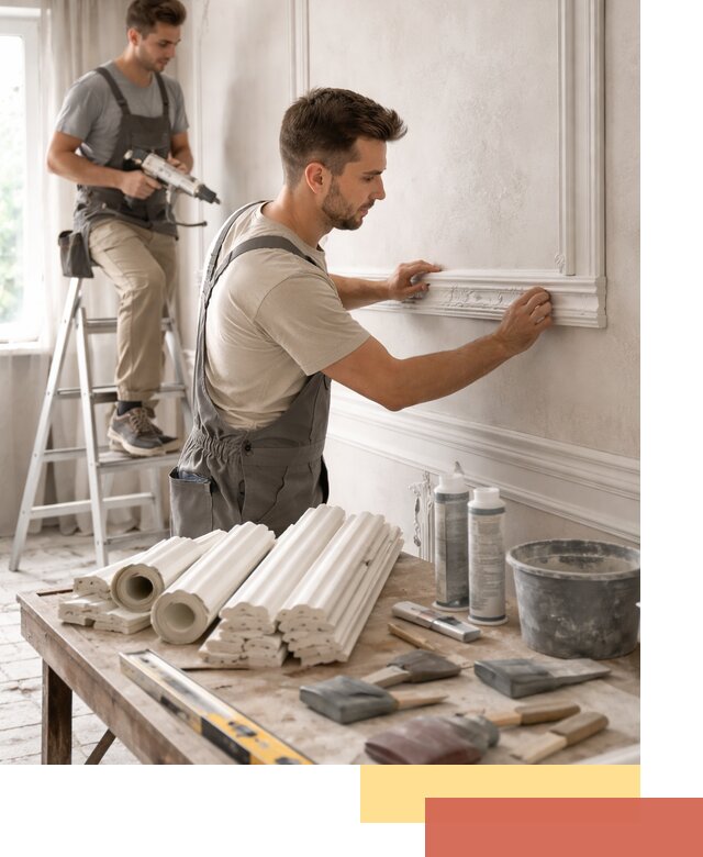 Монтаж лепнины на стены в Междуреченске профессионально и качественно