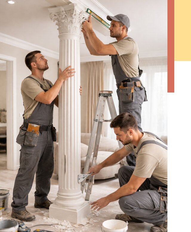 Установка декоративных колонн в Междуреченске от 12126 руб. под ключ | ОТДЕЛОЧНИК-Мжд