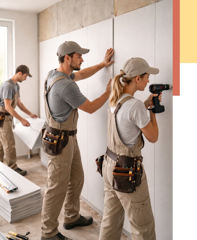 Монтаж ПВХ панелей на стены в Междуреченске от 455 руб/м2 — быстро и недорого | ОТДЕЛОЧНИК-Мжд