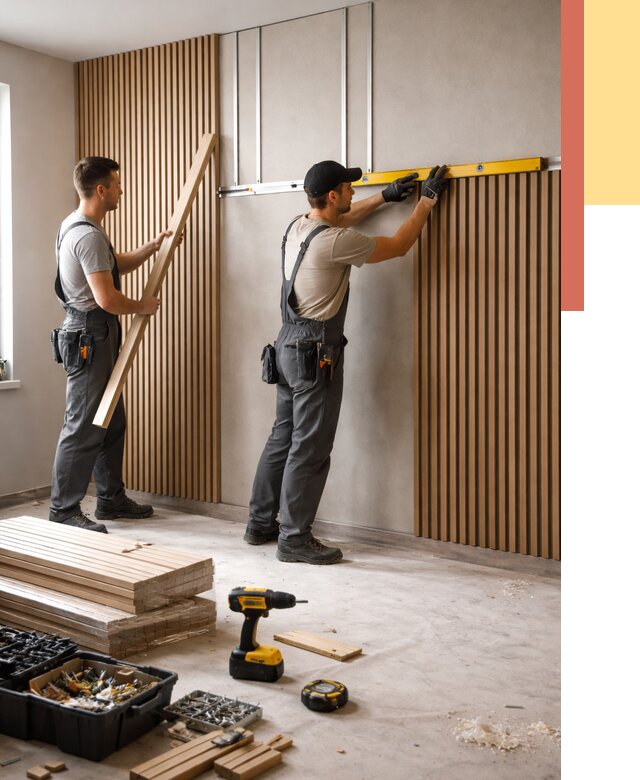 Монтаж реечных панелей на стены в Междуреченске от 1213 руб. — быстро и недорого | ОТДЕЛОЧНИК-Мжд