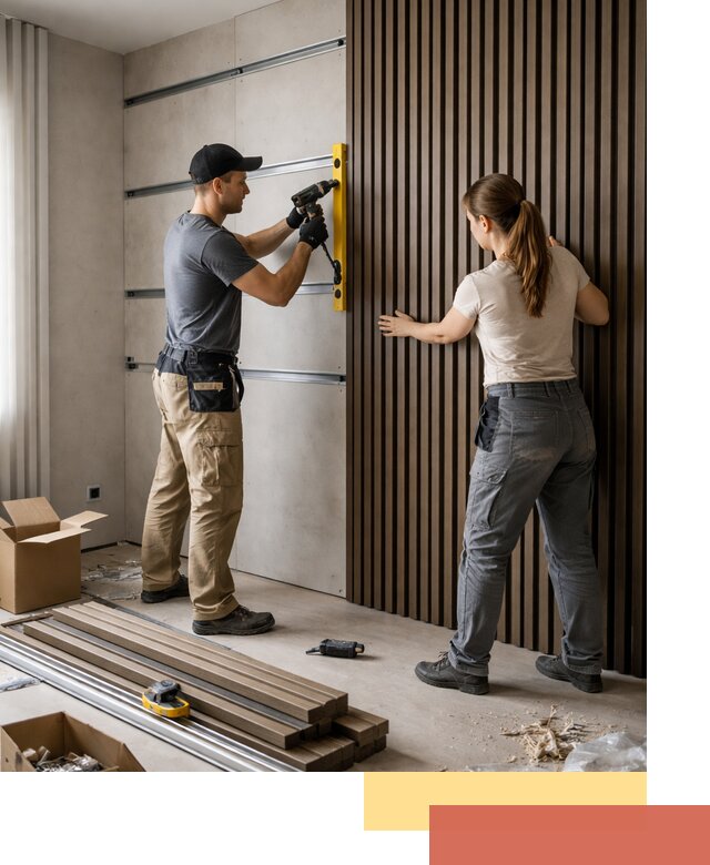 Монтаж реечных панелей на стены в Междуреченске