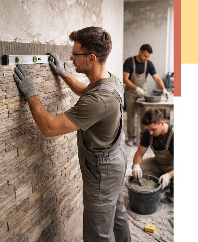 Монтаж искусственного камня в Междуреченске от 4547 руб. под ключ | ОТДЕЛОЧНИК-Мжд