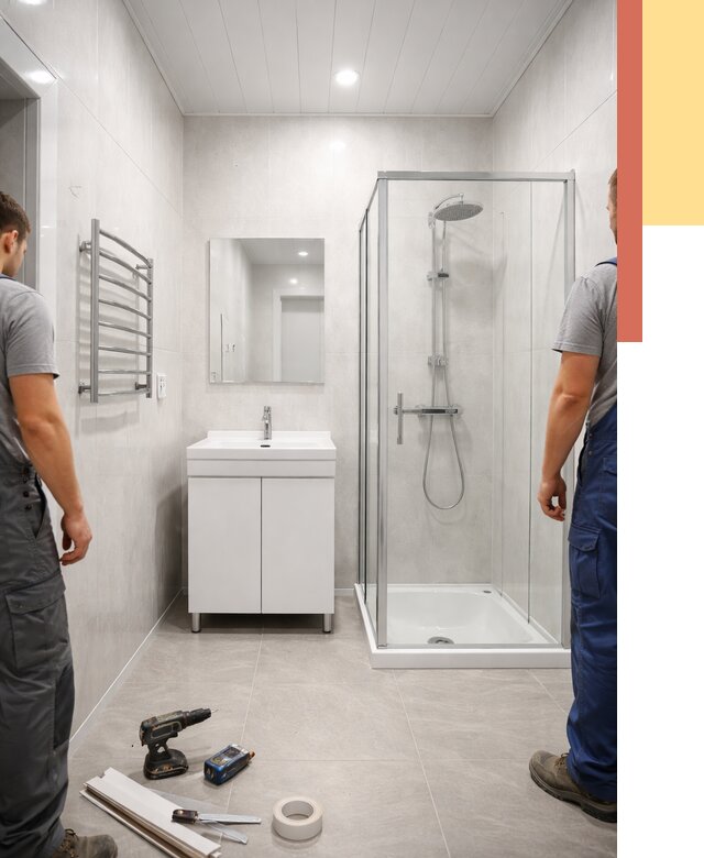 Отделка ванной комнаты панелями ПВХ в Междуреченске от 4547 руб. за м2 | ОТДЕЛОЧНИК-Мжд