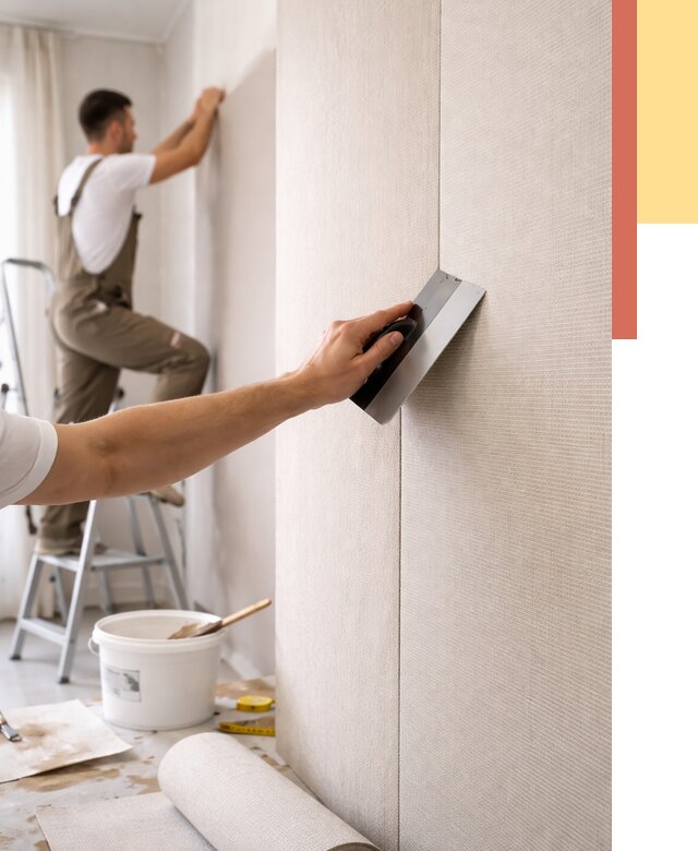 Поклейка текстильных обоев в Междуреченске от 4547 руб. под ключ | ОТДЕЛОЧНИК-Мжд