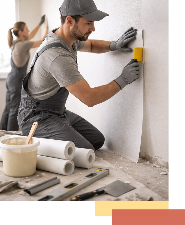 Поклейка стеклообоев профессионально в Междуреченске