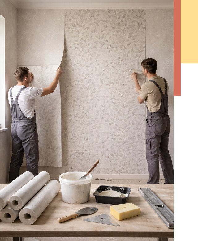 Поклейка обоев с подбором рисунка в Междуреченске от 3537 руб. | ОТДЕЛОЧНИК-Мжд - быстро и недорого