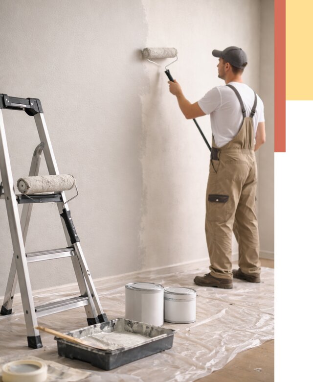 Покраска стен латексной краской в Междуреченске от 4547 руб. за м2 | ОТДЕЛОЧНИК-Мжд