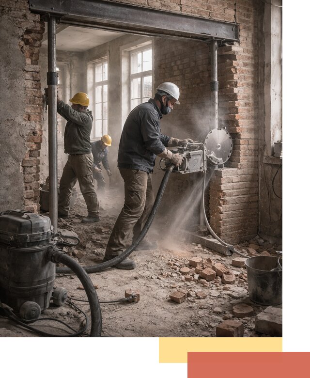 Прорезка проема в стене под дверной или оконный проем в Междуреченске