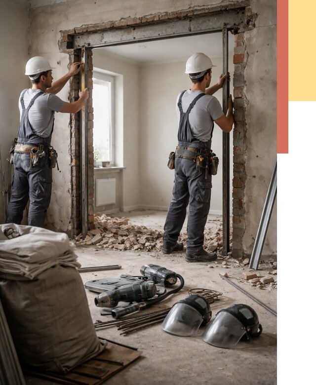 Расширение дверного проема в Междуреченске от 12631 руб. под ключ | ОТДЕЛОЧНИК-Мжд