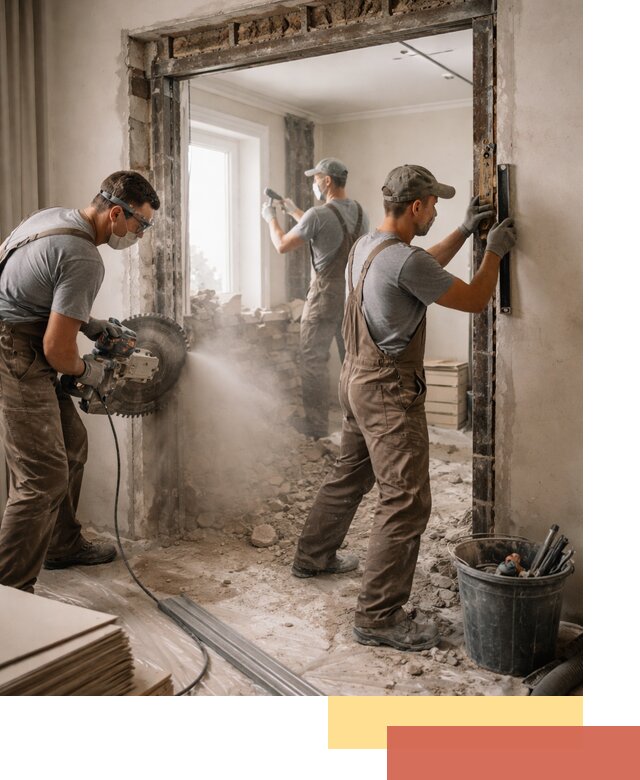 Расширение дверного проема под установку новой двери в Междуреченске