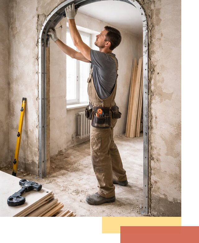 Устройство арочного проема в Междуреченске под ключ