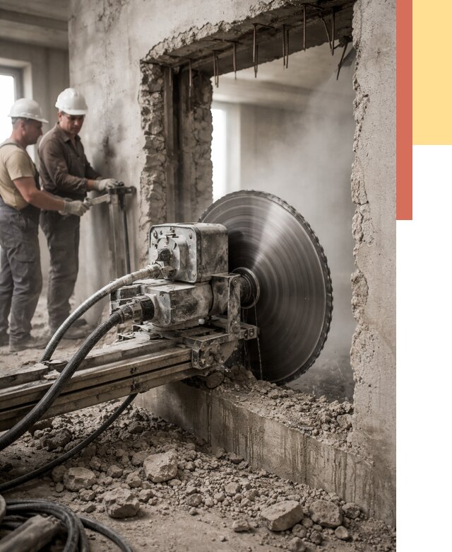 Алмазная резка проемов в Междуреченске от 4547 руб. быстро и недорого | ОТДЕЛОЧНИК-Мжд