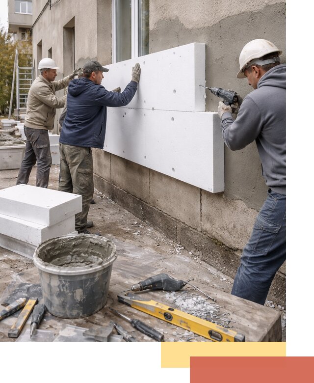 Утепление наружных стен пенопластом в Междуреченске