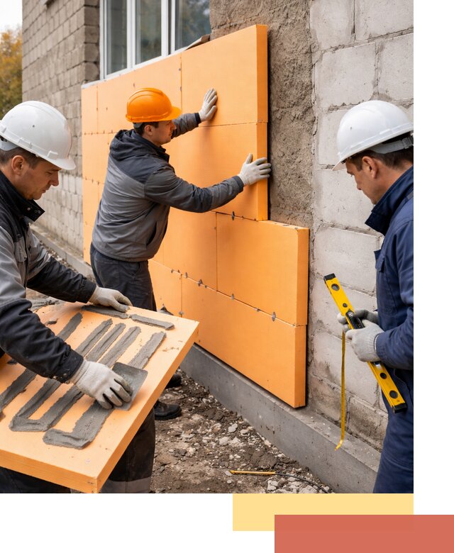Утепление фасада пеноплексом под ключ в Междуреченске