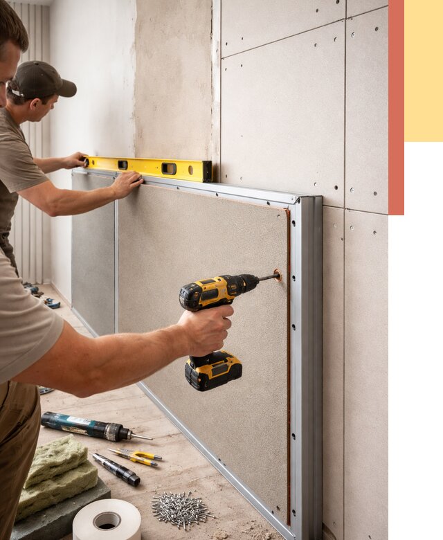 Шумоизоляция стен панелями ЗИПС в Междуреченске от 2223 руб./м² под ключ | ОТДЕЛОЧНИК-Мжд