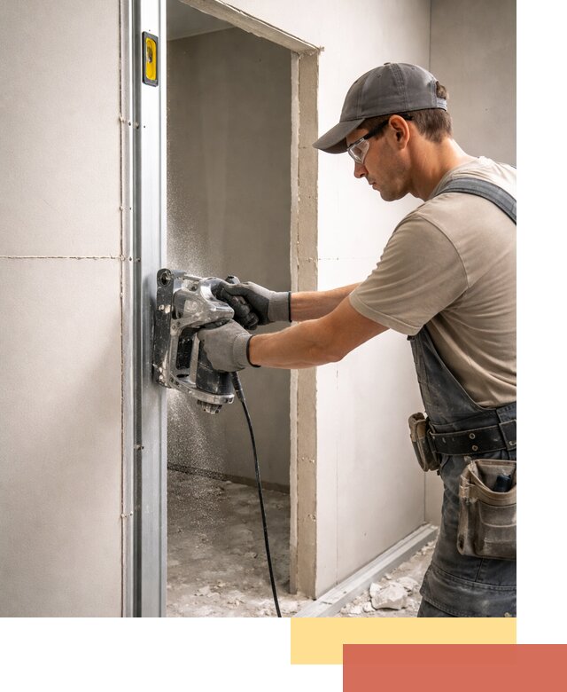 Устройство дверного проема в перегородке в Междуреченске