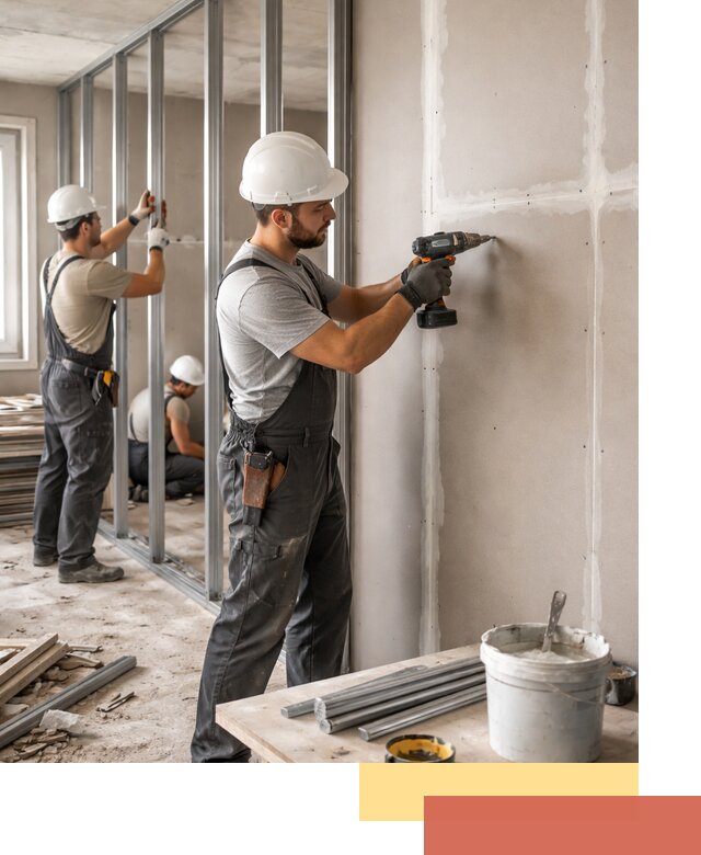 Перегородки из огнестойкого гипсокартона в Междуреченске под ключ