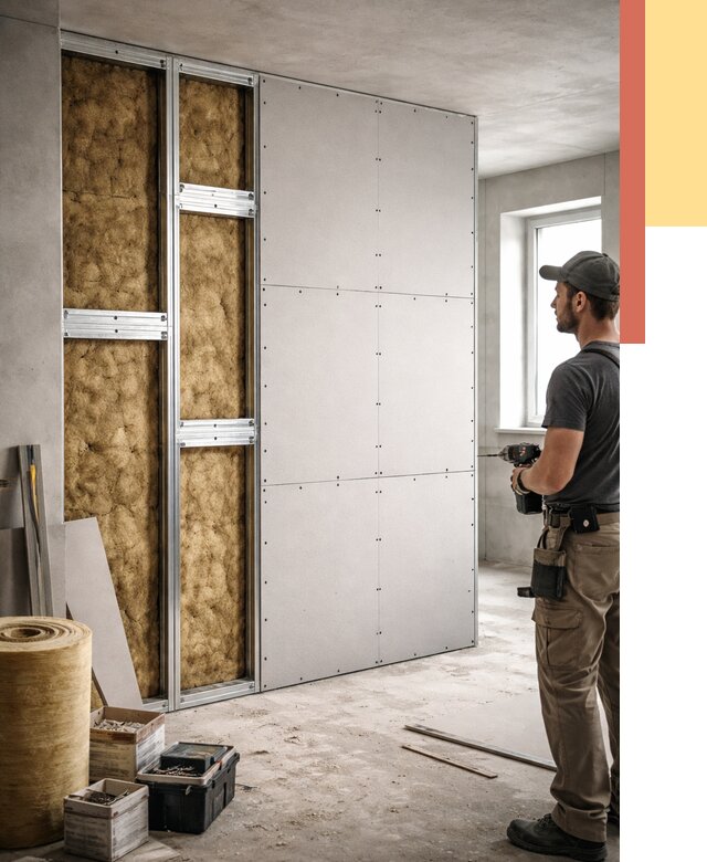 Усиленная перегородка под навеску в Междуреченске от 12934 руб. — монтаж под ключ | ОТДЕЛОЧНИК-Мжд