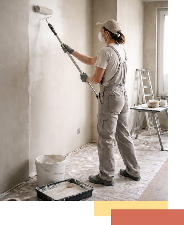 Покраска перегородок из гипсокартона в Междуреченске качественно и недорого