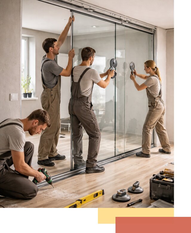 Изготовление стеклянных перегородок на заказ в Междуреченске