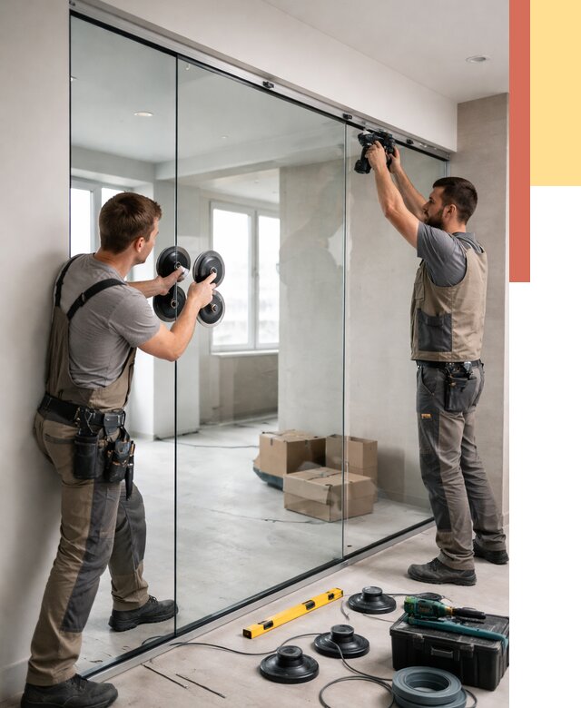 Монтаж стеклянных перегородок в Междуреченске от 6568 руб. | ОТДЕЛОЧНИК-Мжд