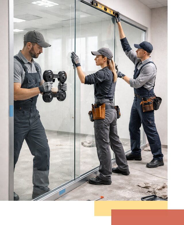 Профессиональный монтаж стеклянных перегородок в Междуреченске