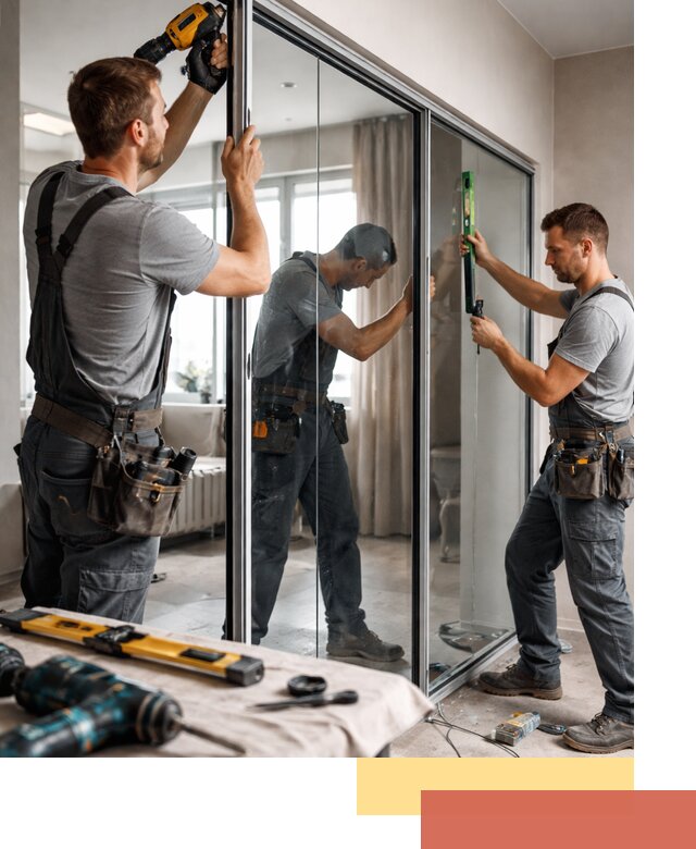 Каркасные стеклянные перегородки под ключ в Междуреченске