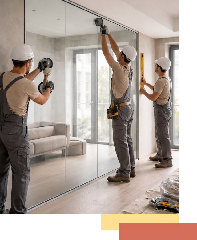 Перегородки из закаленного стекла в Междуреченске для офисов и квартир