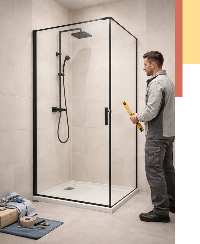 Стеклянные перегородки для душа в Междуреченске от 12631 руб. | Монтаж под ключ — ОТДЕЛОЧНИК-Мжд