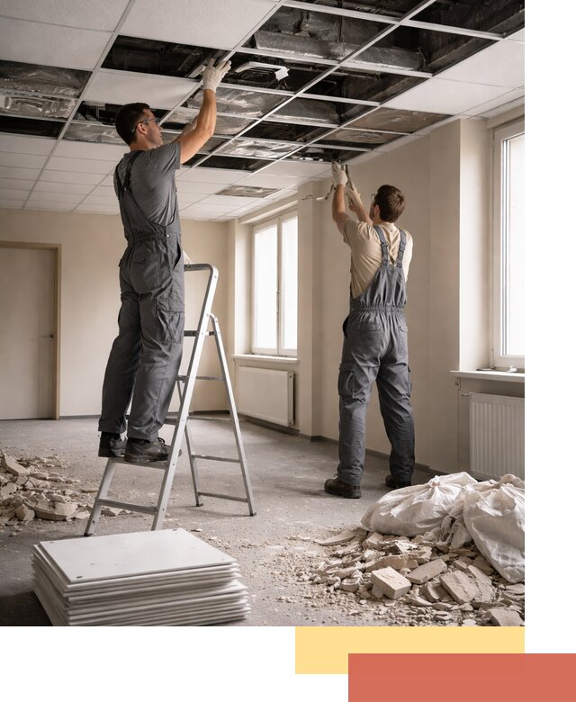 Демонтаж потолков Армстронг профессионально в Междуреченске