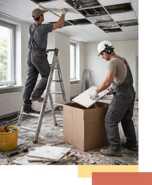 Демонтаж потолочной плитки в Междуреченске быстро и аккуратно