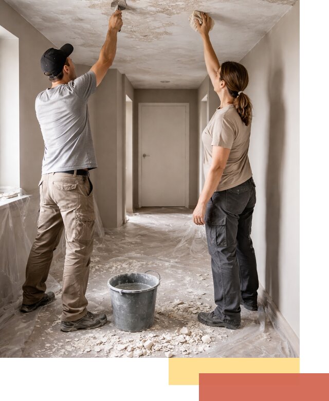 Удаление побелки с потолка в Междуреченске — быстро и аккуратно