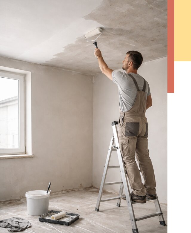 Грунтовка потолка в Междуреченске от 2526 руб. — быстро и недорого | ОТДЕЛОЧНИК-Мжд