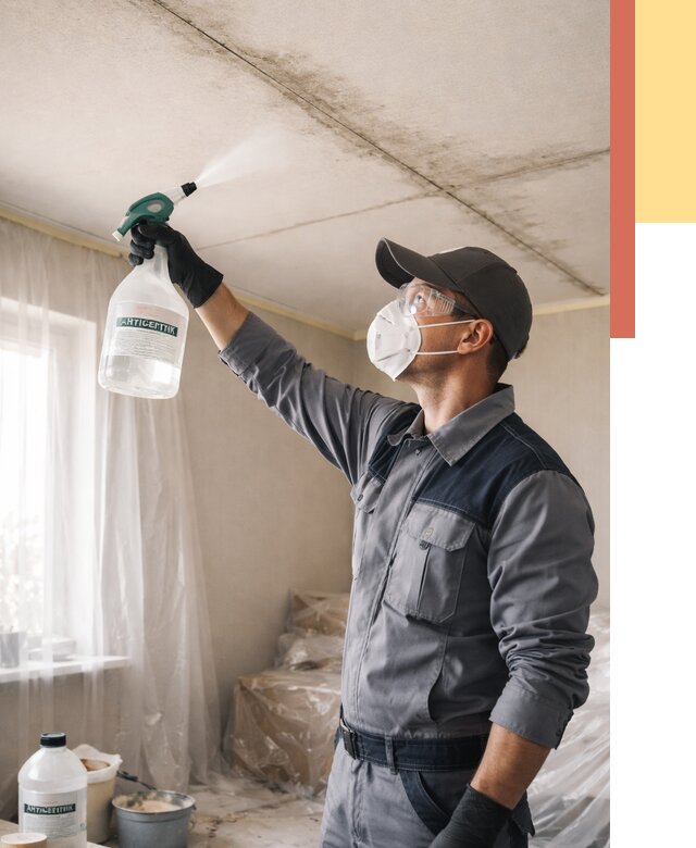 Антисептическая обработка потолка в Междуреченске от 2526 руб. | ОТДЕЛОЧНИК-Мжд