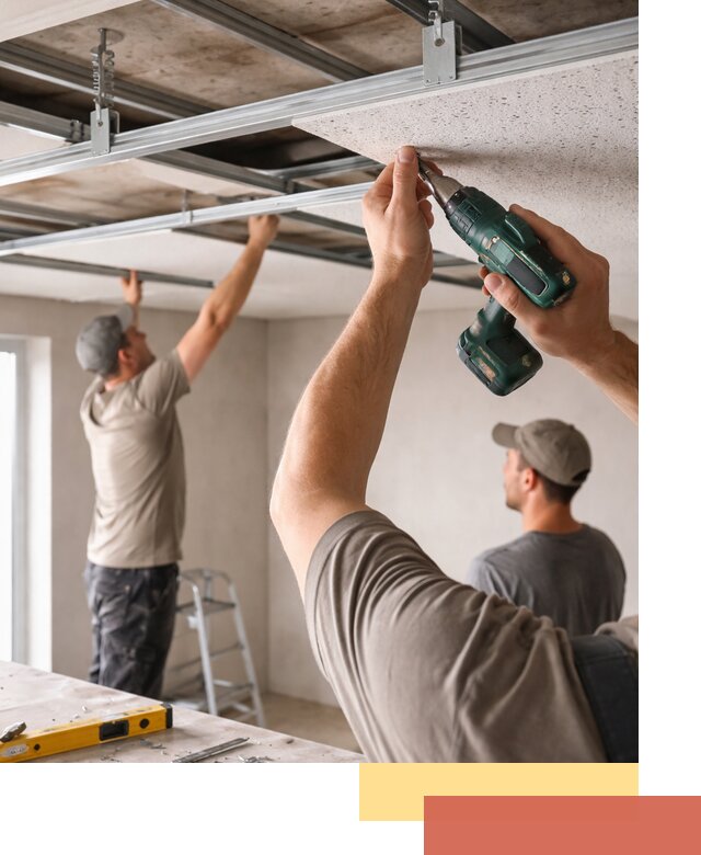 Монтаж акустического потолка в Междуреченске под ключ