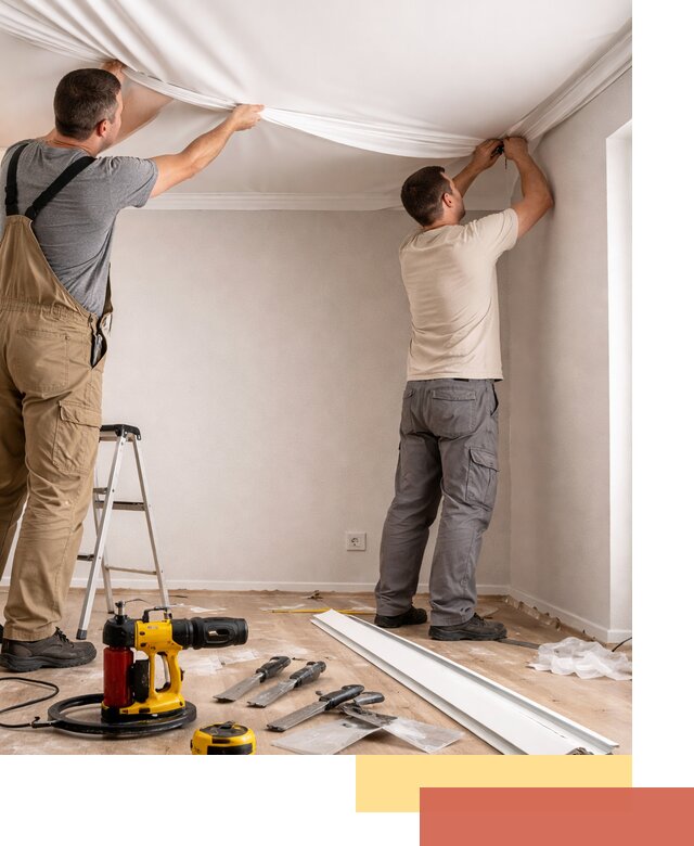 Монтаж ПВХ натяжного потолка в Междуреченске качественно и быстро