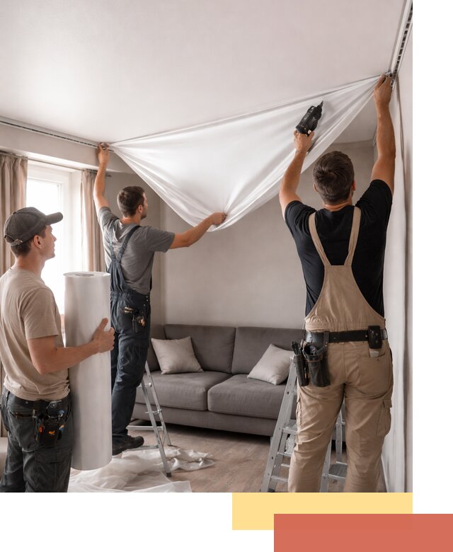 Монтаж сатинового натяжного потолка в Междуреченске качественно и быстро