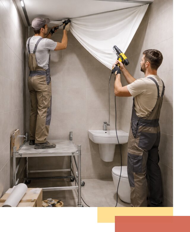 Монтаж натяжного потолка в санузле в Междуреченске